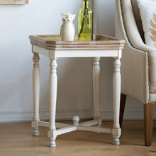 Natural & White Kelly Side Table