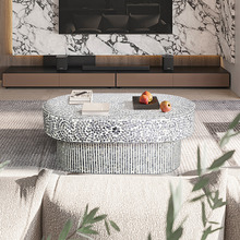 Amanda Oval Capiz Shell Coffee Table