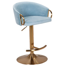 Emmett Velvet Adjustable Barstool