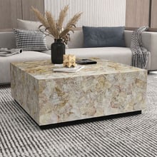 Kanoa Square Mother of Pearl Coffee Table