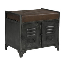 Neveu Buffalo Leather Storage Ottoman
