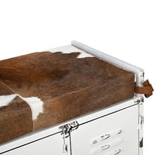 Chiko Metal & Cow hide Bench