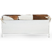 Chiko Metal & Cow hide Bench