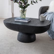 Quill Oval Cement Coffee Table