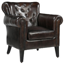 Chocolate Leather Arm Chair