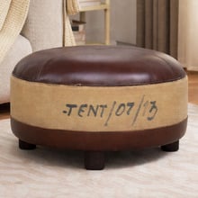 Tent 124 Leather Ottoman