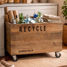 Wooden Recycling Bin