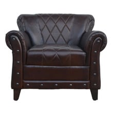 Studded Leather Arm Chair