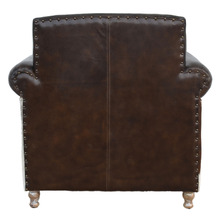 Zekria Buffalo Leather & Cowhide Armchair
