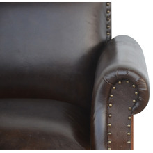 Zekria Buffalo Leather & Cowhide Armchair