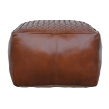 Baylor Goat Leather Ottoman