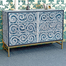 Xenia Mother of Pearl 6 Drawer Chest