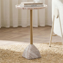 Thayer Indian Marble & Iron Side Table