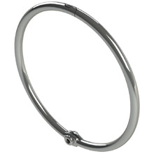 Polished Chrome Metal Curtain Rail Rings (Set of 12)