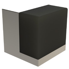 Architectural Satin & Black Cube Door Stop