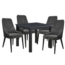 4 Seater Garetth Square Dining Table & Lorwie Chair Set