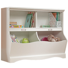 Soft White Pogo Bookcase Cabinet