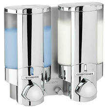 Chrome Aviva Double Shower Dispenser