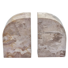 Isabella Curved Marble Bookends (Set of 2)