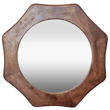 Nicole Octagon Mango Wood Mirror