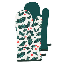 2 Piece Eldan Cotton Oven Mitt Set