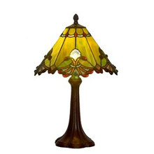 Garden Iron & Tiffany Glass Table Lamp