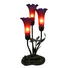 Lily Frosted Glass Gooseneck 3 Light Table Lamp