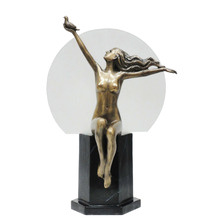Lady Moon Frosted Glass Table Lamp