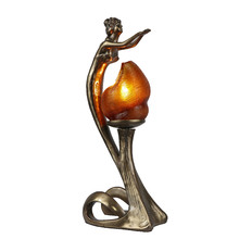 Lady Liberty Bronze Art Deco Table Lamp