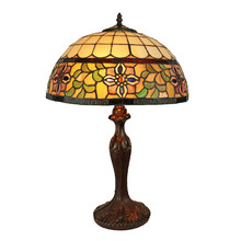 Vintage Garden Leadlight Tiffany Glass Table Lamp