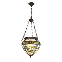 Blue Ribbon Leadlight Adjustable Pendant Light