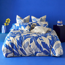 Cobalt Mahana Cotton Quilt Cover Set