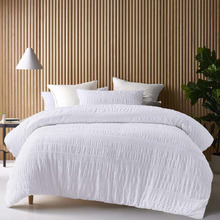 White Seersucker Quilt Cover Set