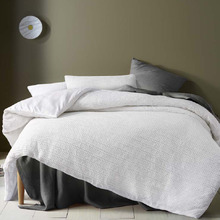 White Soho Waffle Quilt Cover Set