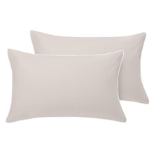 Hotel Deluxe Piped Cotton Standard Pillowcases (Set of 2)