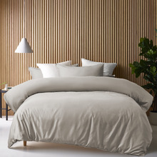 Stone Double Stitch Bamboo & Cotton Quilt Cover Set