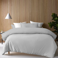 Silver Double Stitch Bamboo & Cotton Quilt Cover Set