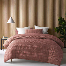 Tobacco Seersucker Quilt Cover Set