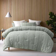 Sage Seersucker Comforter Set