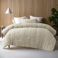 Natural Seersucker Comforter Set