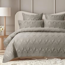 Cotton-Blend Textured Coverlet Set