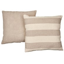 2 Piece Edris & Hickory Stripe Cotton Cushion Set