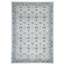 Grey & Navy Blue Delicate Oriental Rug