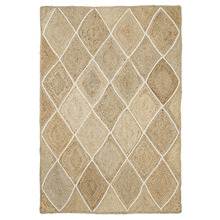 Natural Artisan Diamond Weave Contemporary Jute Rug