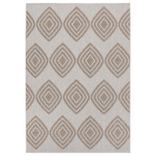 Beige Freshwater Power-Loomed Indoor/Outdoor Rug
