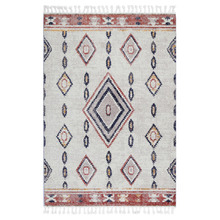 Orange & Grey Nador Boho Moroccan Rug