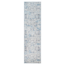 Cream & Navy Blue Expressions Ikat Rug