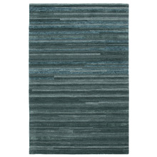 Teal Linear Charvi Hand-Tufted Wool Rug