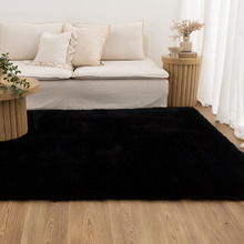 Black Lewin Machine Washable Rug