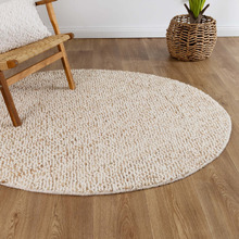 Timothee Hand-Loomed Wool-Blend Round Rug